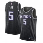 Maillot NBA Sacramento Kings Deaaron Fox 5 Jordan 2022-23 Statement Edition Noir Swingman - Homme